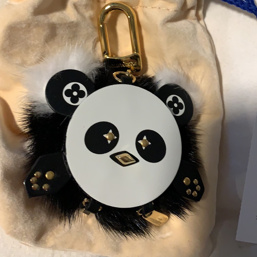 LV Panda bag charm